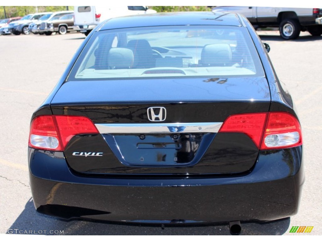 2010 Civic LX Sedan - Crystal Black Pearl / Gray photo #7