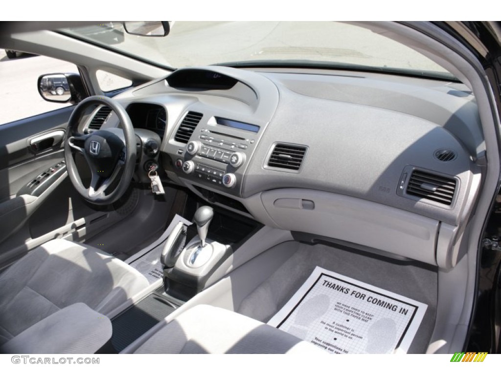 2010 Civic LX Sedan - Crystal Black Pearl / Gray photo #9