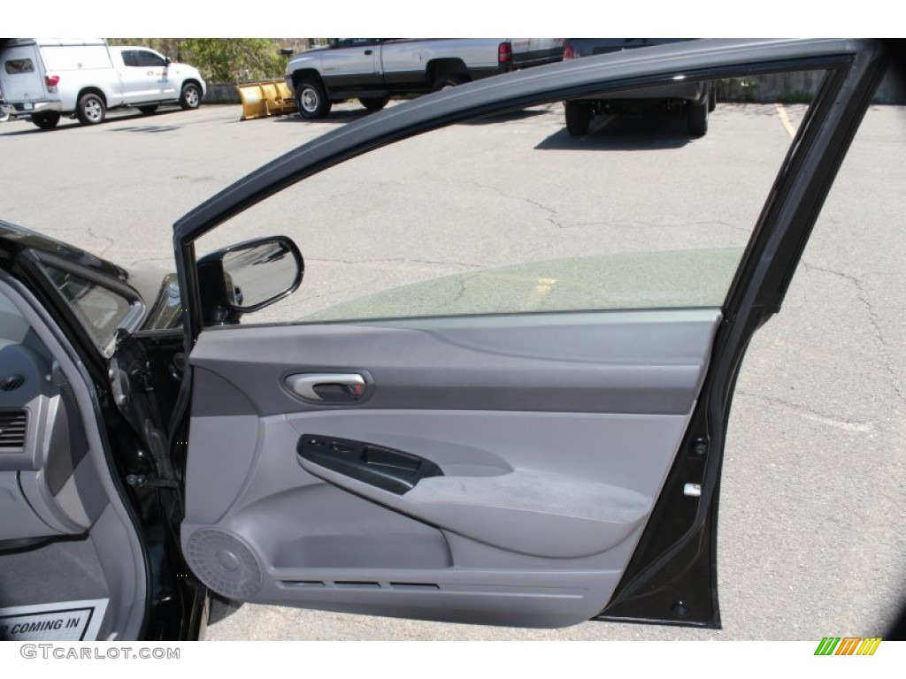 2010 Civic LX Sedan - Crystal Black Pearl / Gray photo #18