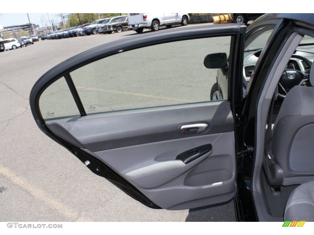 2010 Civic LX Sedan - Crystal Black Pearl / Gray photo #19