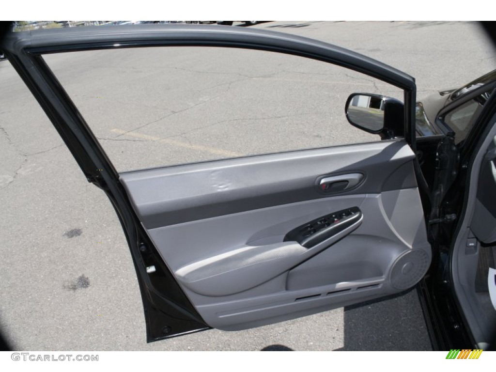 2010 Civic LX Sedan - Crystal Black Pearl / Gray photo #20