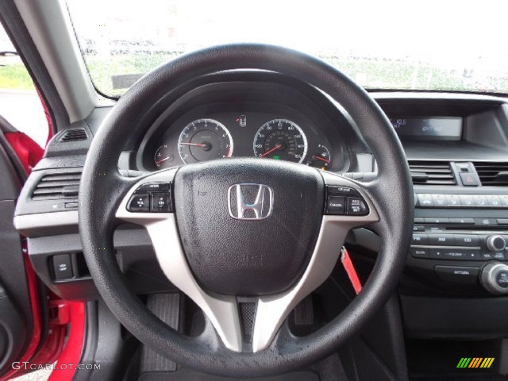 2010 Honda Accord LX-S Coupe Black Steering Wheel Photo #80733903
