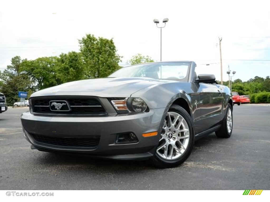 2012 Mustang V6 Premium Convertible - Sterling Gray Metallic / Charcoal Black photo #1