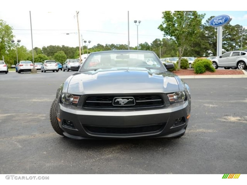 2012 Mustang V6 Premium Convertible - Sterling Gray Metallic / Charcoal Black photo #2
