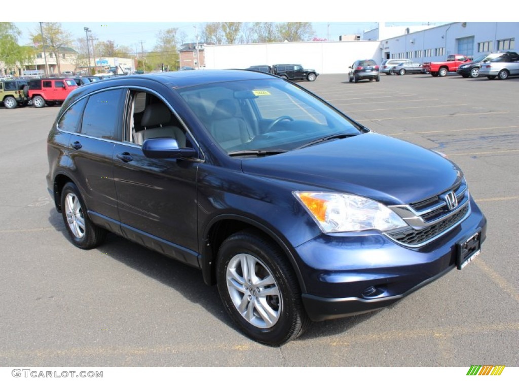 2010 CR-V EX-L AWD - Royal Blue Pearl / Gray photo #3