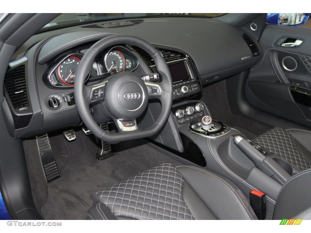 Black Interior 2014 Audi R8 Spyder V10 Photo #80735019