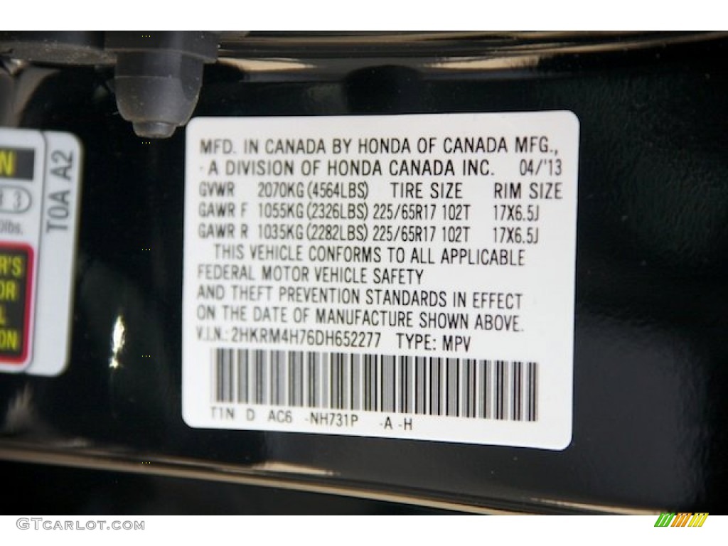 2013 CR-V EX-L AWD - Crystal Black Pearl / Black photo #21
