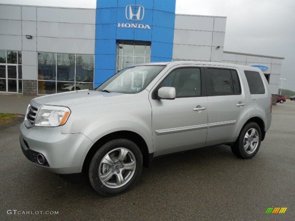 Alabaster Silver Metallic 2013 Honda Pilot EX-L 4WD Exterior Photo #80735574