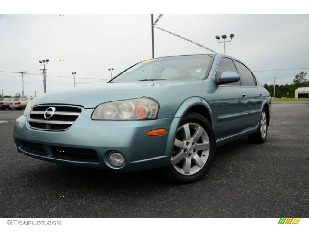 2002 Maxima GLE - Sherwood Green Pearl / Blond photo #1