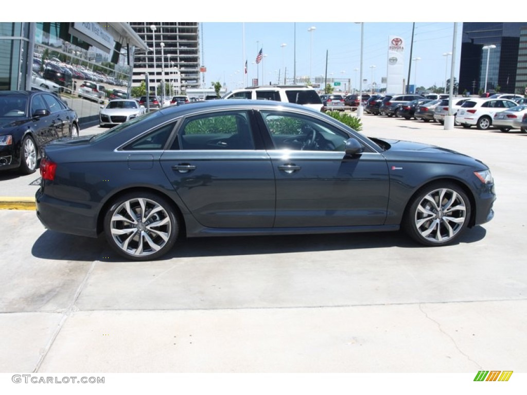 2013 A6 3.0T quattro Sedan - Aviator Blue Metallic / Black photo #11