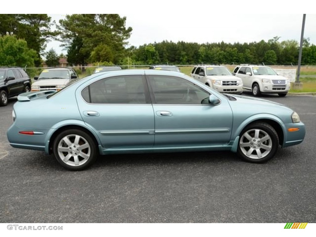 2002 Maxima GLE - Sherwood Green Pearl / Blond photo #4