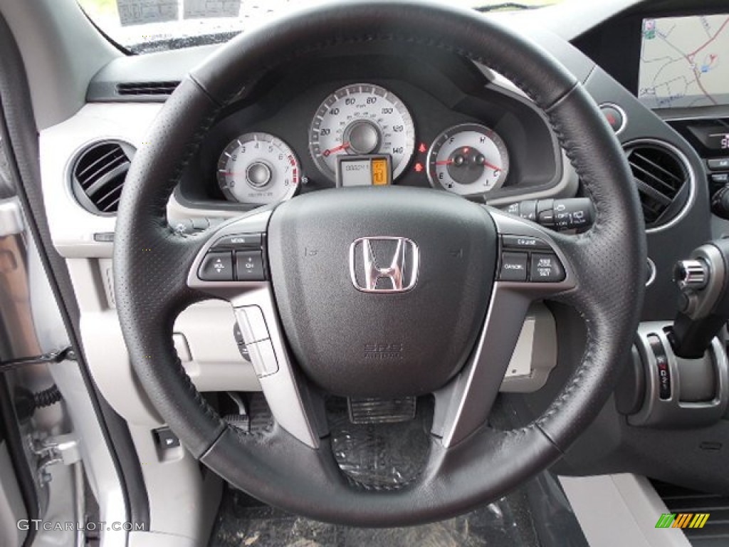 2013 Honda Pilot EX-L 4WD Gray Steering Wheel Photo #80735823