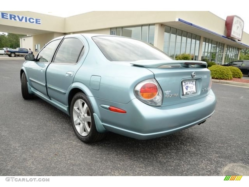 2002 Maxima GLE - Sherwood Green Pearl / Blond photo #7