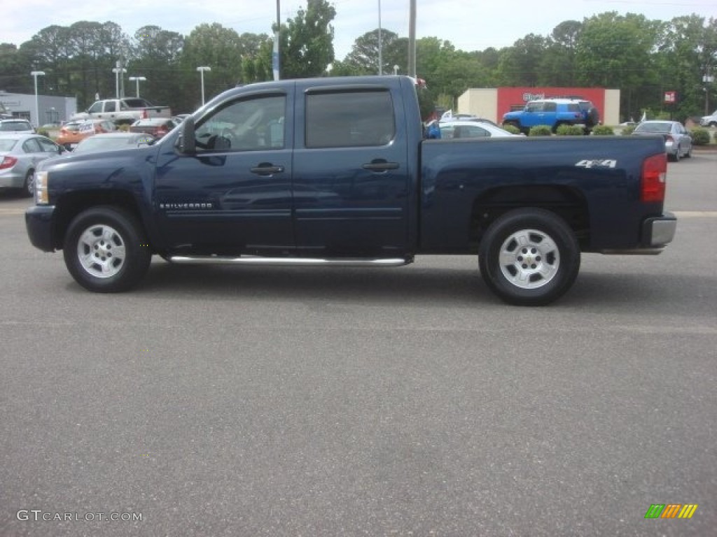 2009 Silverado 1500 LT Crew Cab 4x4 - Imperial Blue Metallic / Ebony photo #4