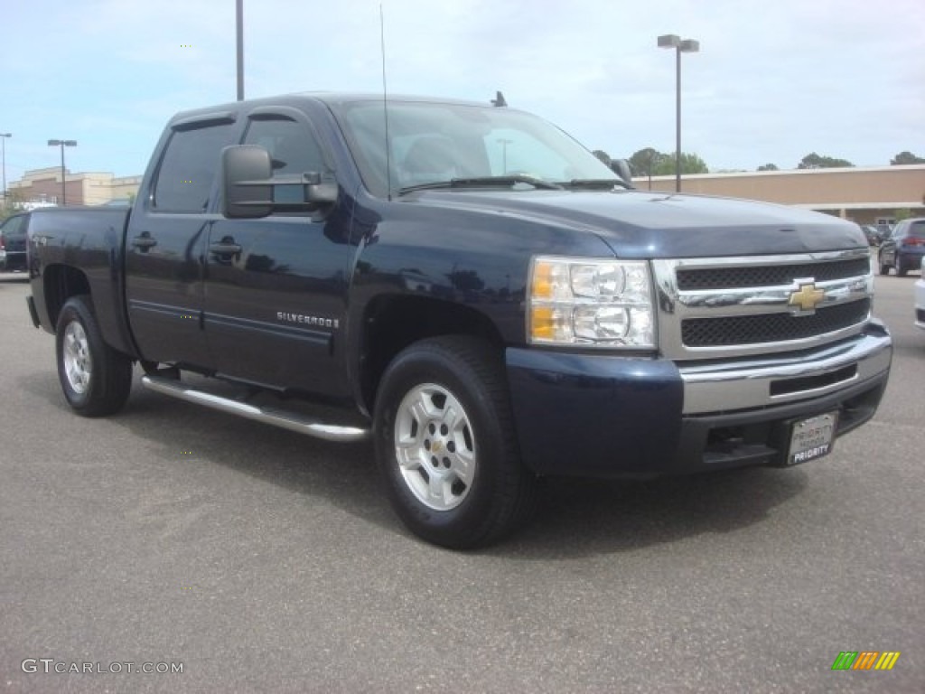 2009 Silverado 1500 LT Crew Cab 4x4 - Imperial Blue Metallic / Ebony photo #9