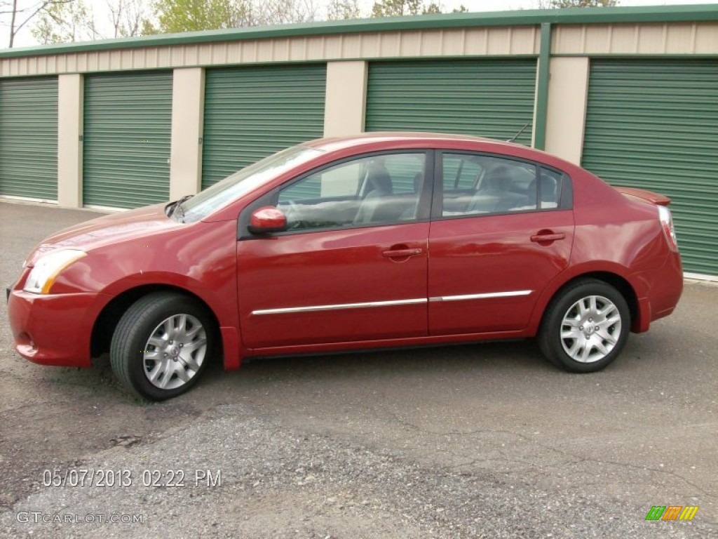 2011 Sentra 2.0 S - Red Brick / Charcoal photo #1