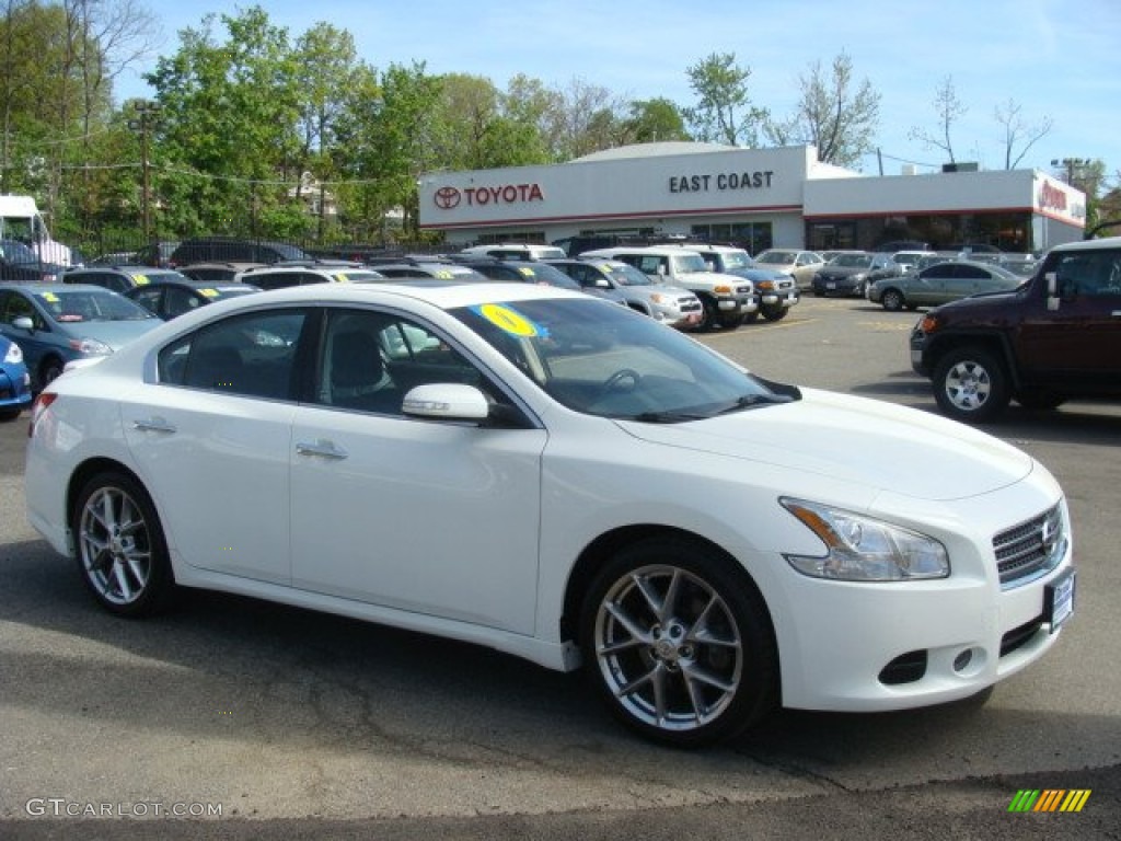 Winter Frost White Nissan Maxima