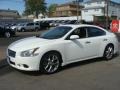 2010 Winter Frost White Nissan Maxima 3.5 SV Sport  photo #3