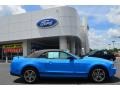 2010 Grabber Blue Ford Mustang V6 Premium Convertible  photo #3