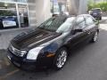 Tuxedo Black Metallic 2009 Ford Fusion SE Blue Suede