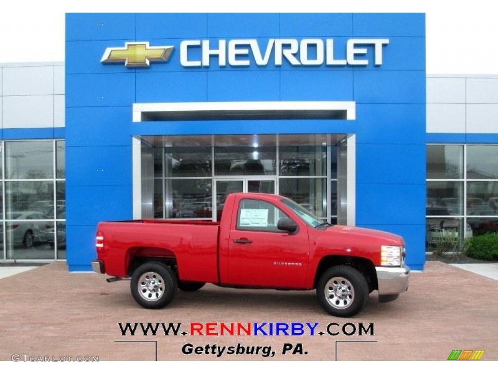 2013 Silverado 1500 Work Truck Regular Cab - Victory Red / Dark Titanium photo #1