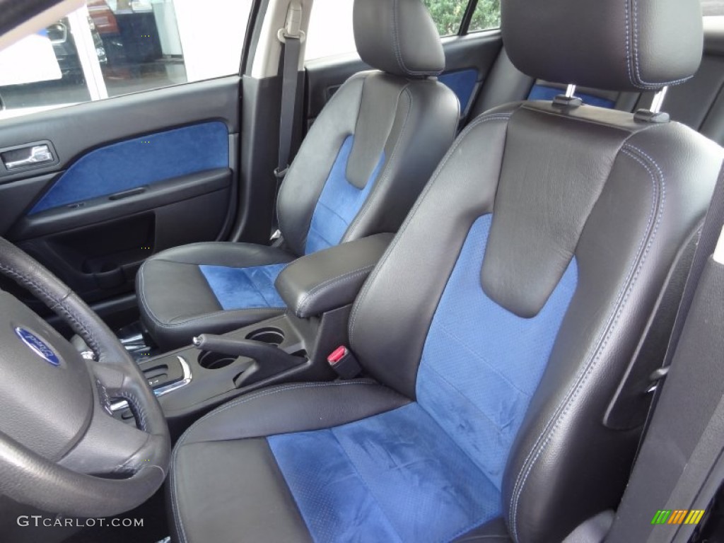 2009 Ford Fusion SE Blue Suede Front Seat Photo #80742910