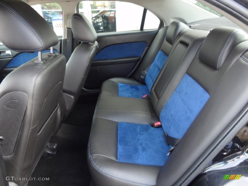 2009 Ford Fusion SE Blue Suede Rear Seat Photo #80742931