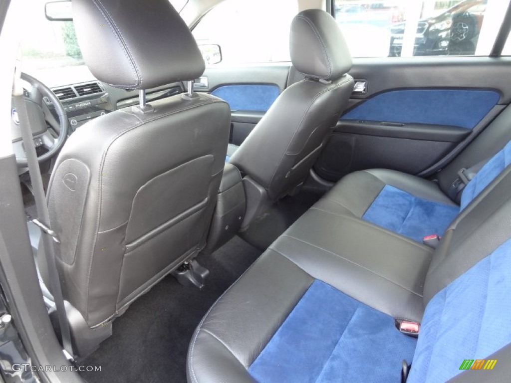 2009 Ford Fusion SE Blue Suede Rear Seat Photo #80742953