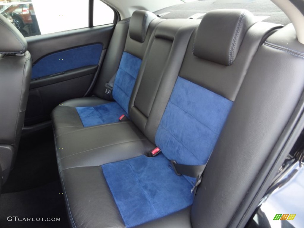 2009 Ford Fusion SE Blue Suede Rear Seat Photo #80742970