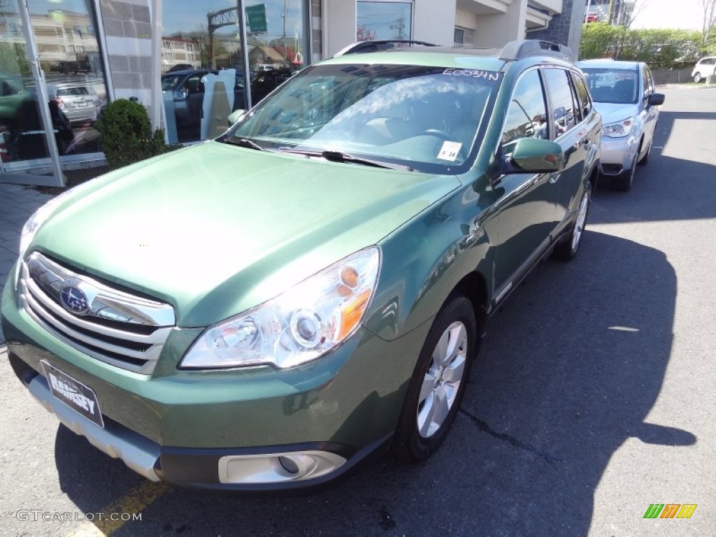 2010 Outback 2.5i Limited Wagon - Cypress Green Pearl / Warm Ivory photo #1