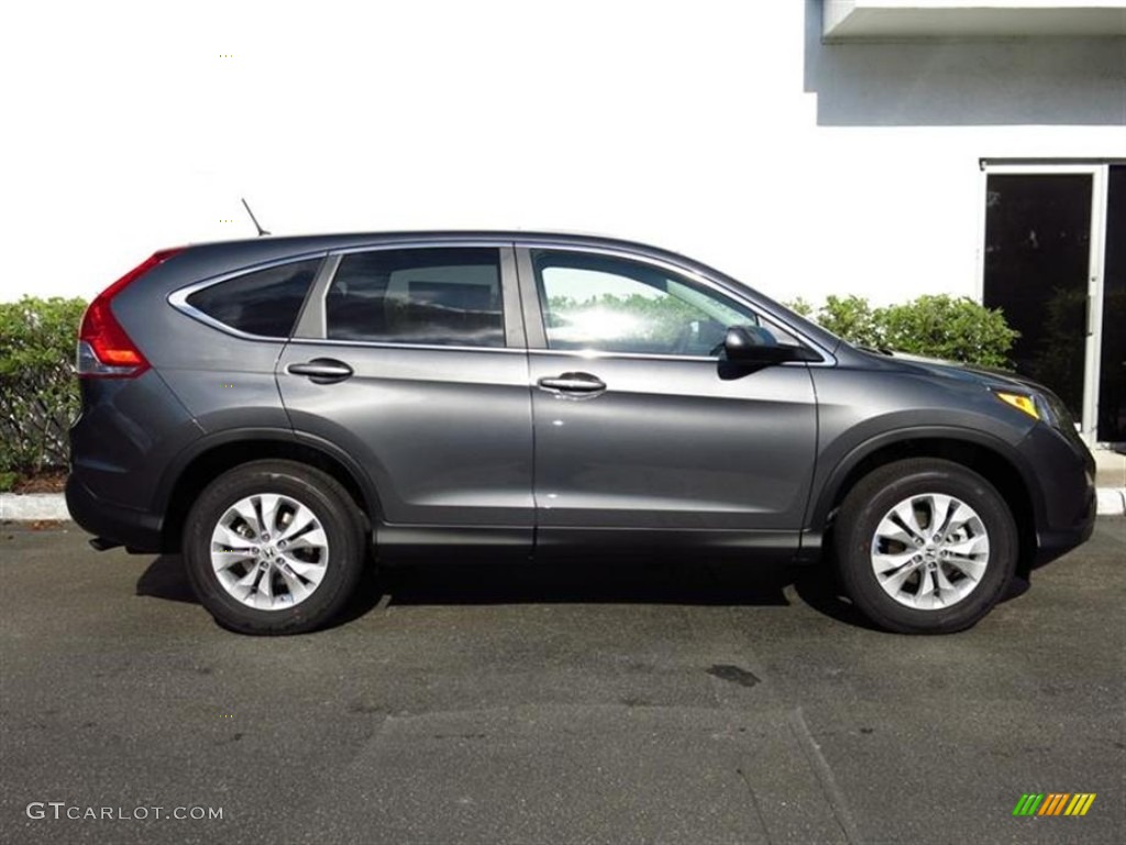 2013 CR-V EX AWD - Polished Metal Metallic / Gray photo #2