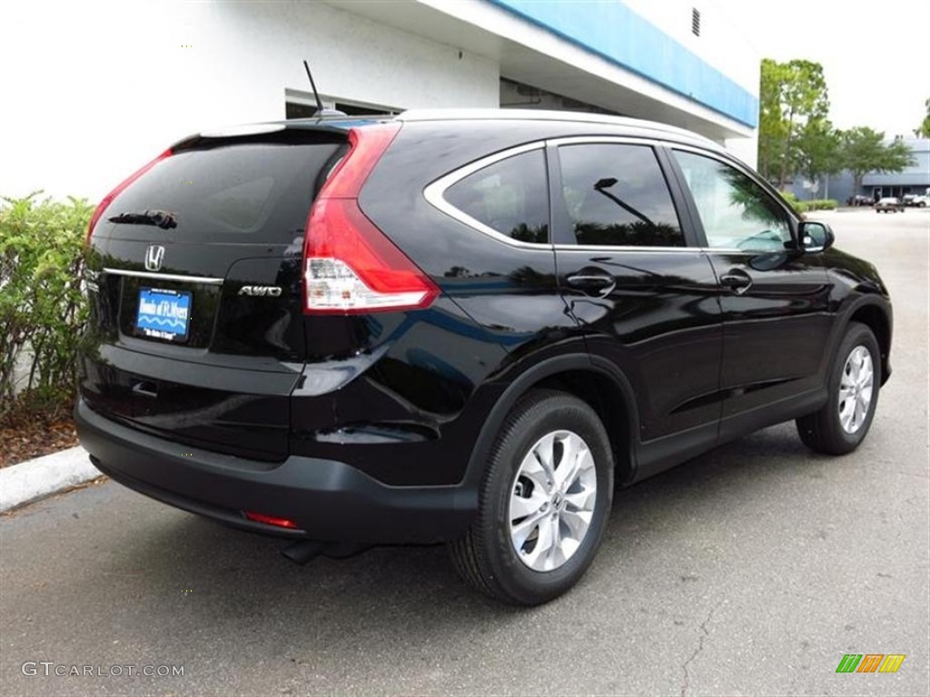 2013 CR-V EX-L AWD - Crystal Black Pearl / Black photo #3