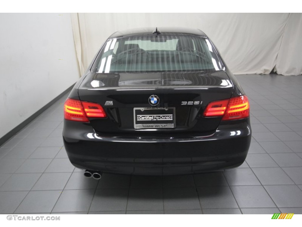 2012 3 Series 328i Coupe - Black Sapphire Metallic / Black photo #12