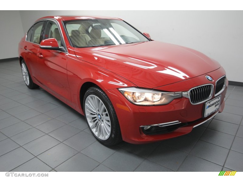 2012 3 Series 328i Sedan - Melbourne Red Metallic / Venetian Beige photo #1
