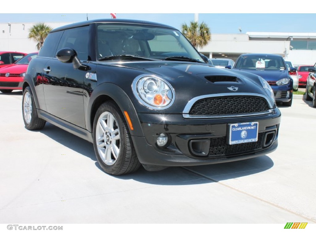 2011 Cooper S Hardtop - Absolute Black / Gravity Polar Beige Leather photo #1