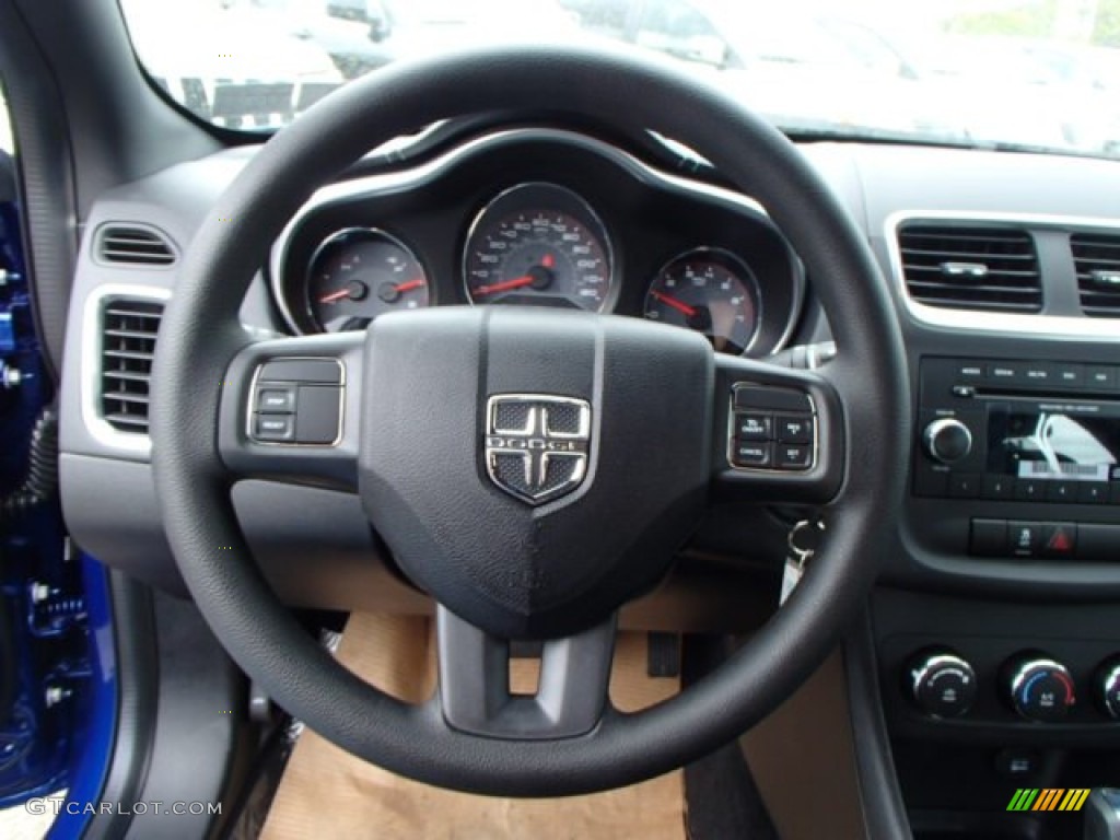 2013 Dodge Avenger SE Black Steering Wheel Photo #80760936