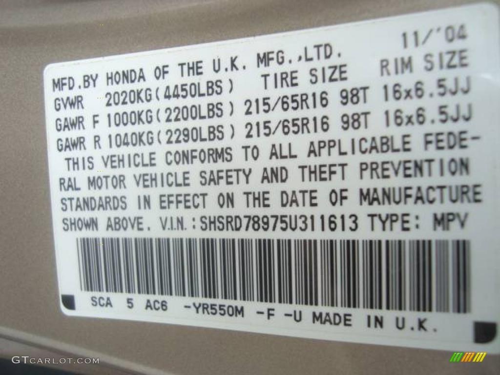 2005 CR-V Special Edition 4WD - Sahara Sand Metallic / Ivory photo #17