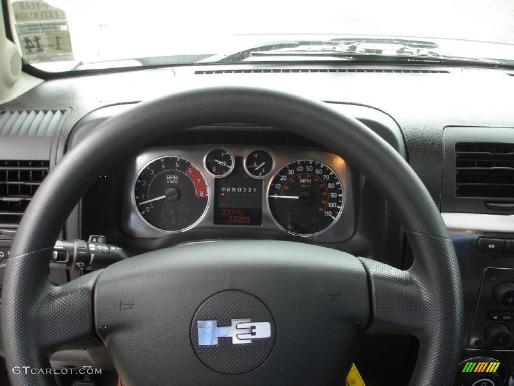 2009 Hummer H3 Championship Series Ebony/Pewter Steering Wheel Photo #80762097