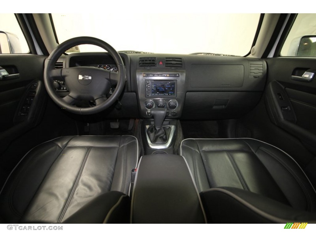 2007 Hummer H3 Standard H3 Model Ebony Black/Pewter Dashboard Photo #80763488