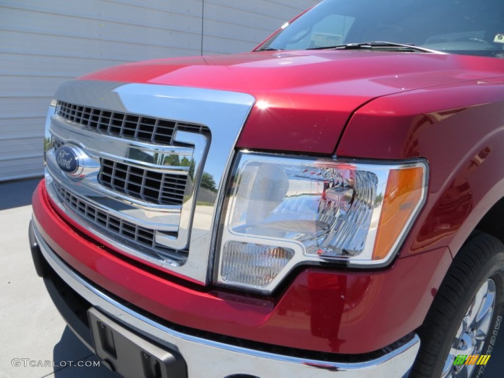 2013 F150 XLT SuperCrew - Ruby Red Metallic / Steel Gray photo #12