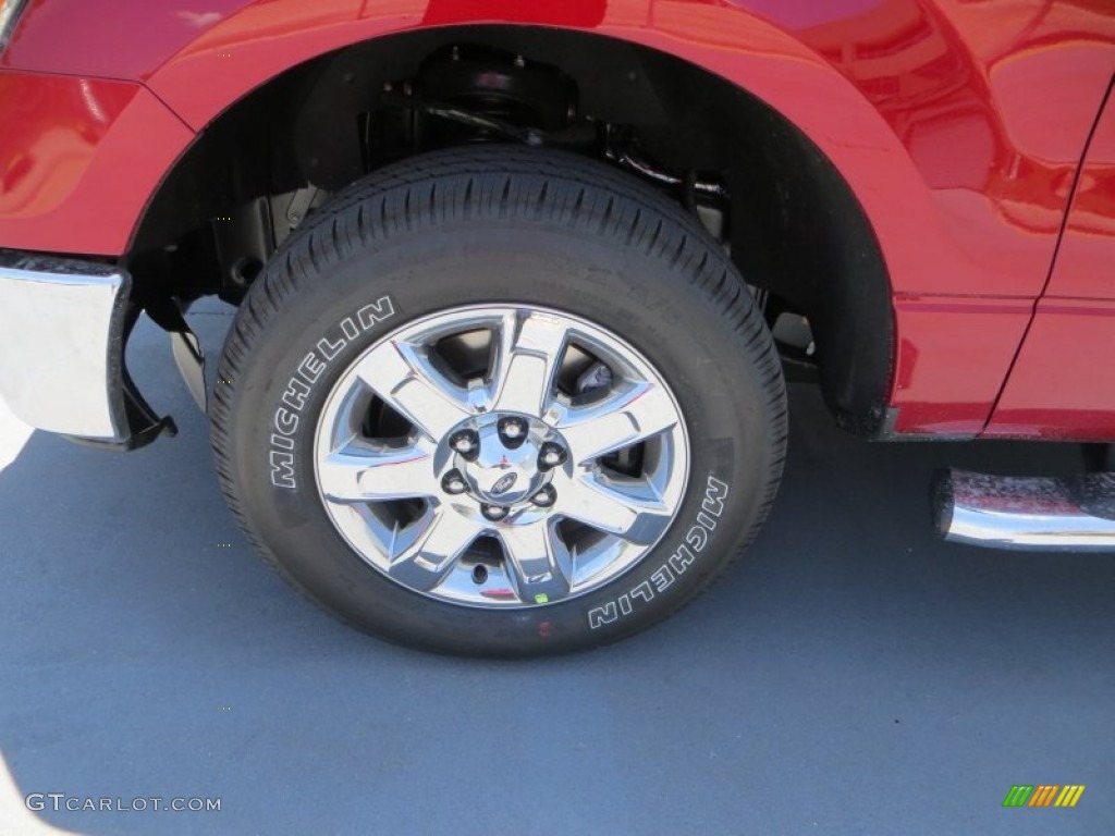 2013 F150 XLT SuperCrew - Ruby Red Metallic / Steel Gray photo #13