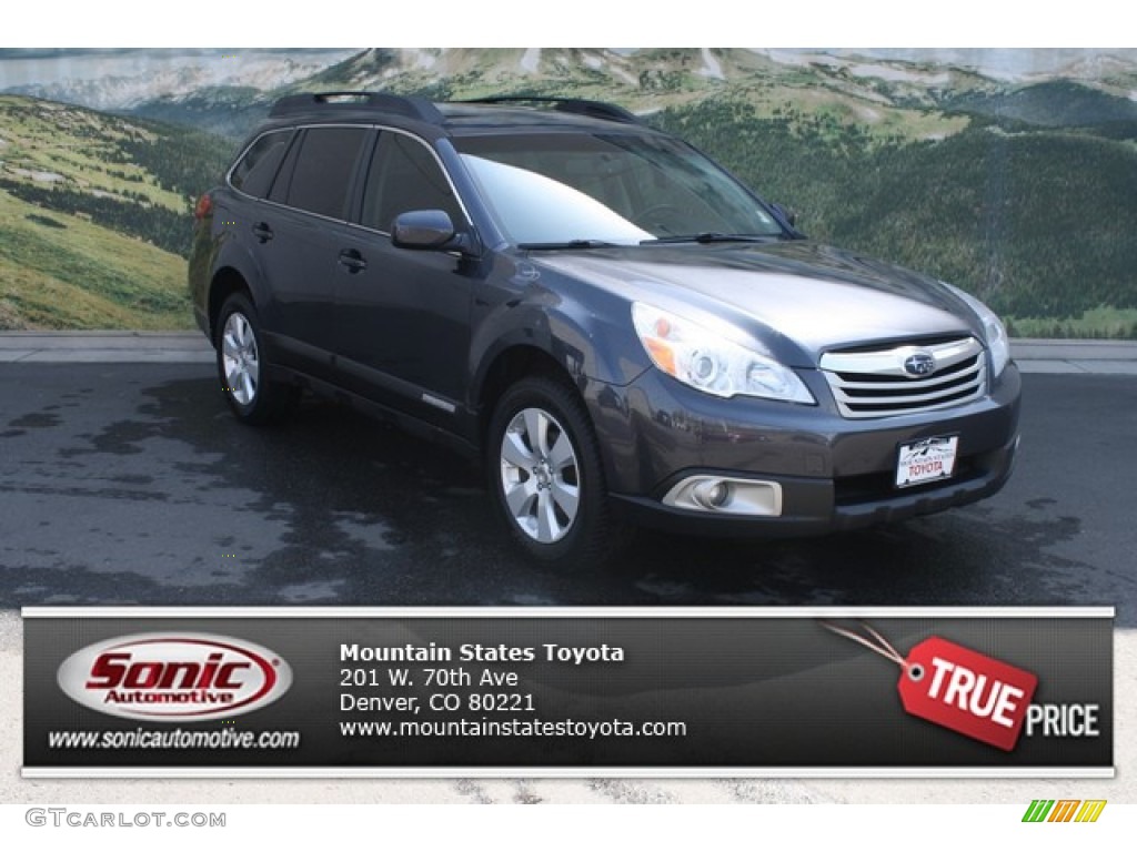 2011 Outback 2.5i Premium Wagon - Graphite Gray Metallic / Off Black photo #1