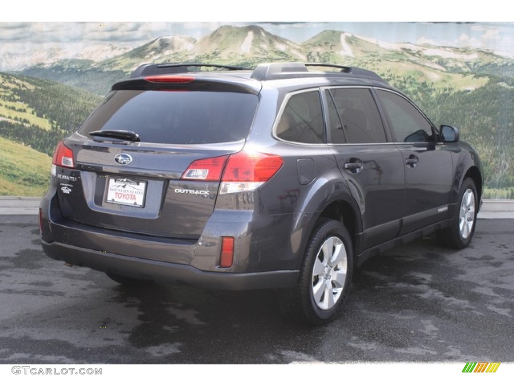 2011 Outback 2.5i Premium Wagon - Graphite Gray Metallic / Off Black photo #3