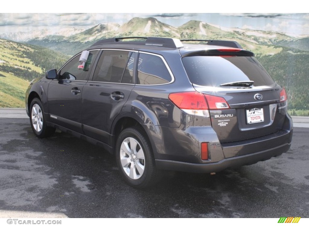 2011 Outback 2.5i Premium Wagon - Graphite Gray Metallic / Off Black photo #4