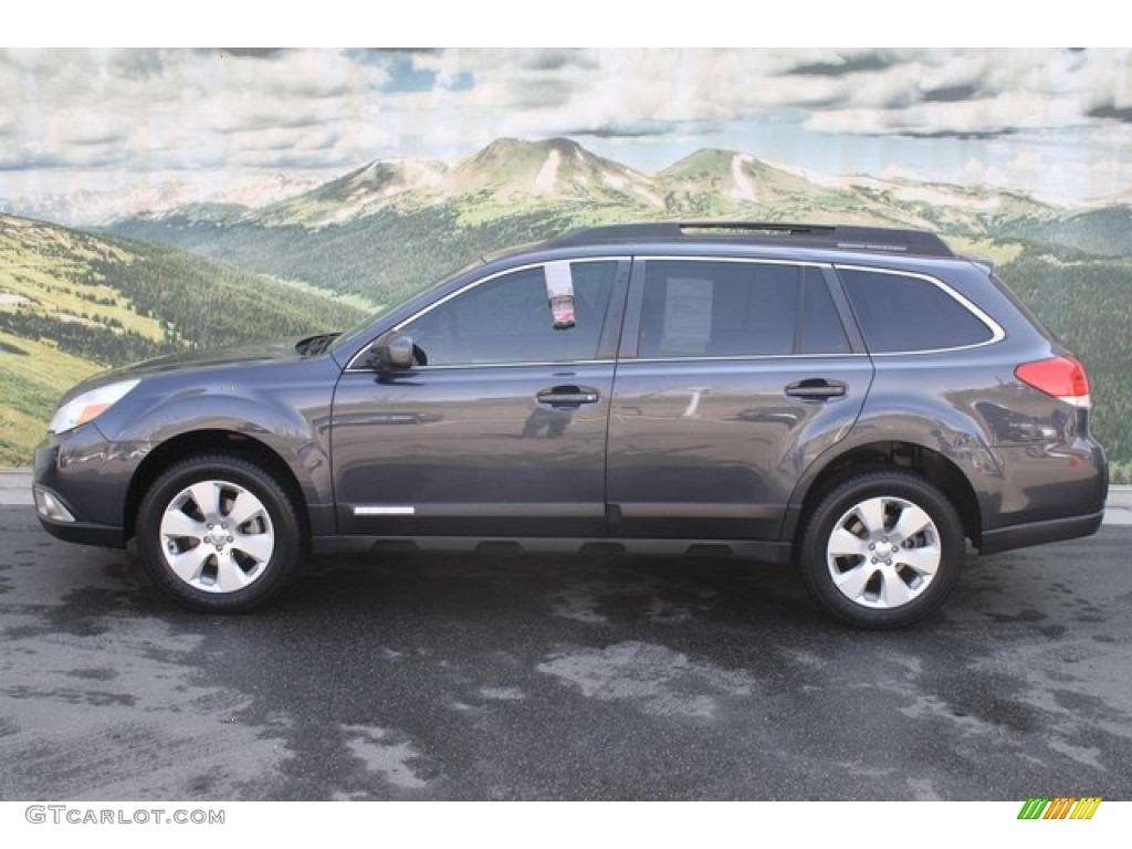 2011 Outback 2.5i Premium Wagon - Graphite Gray Metallic / Off Black photo #6