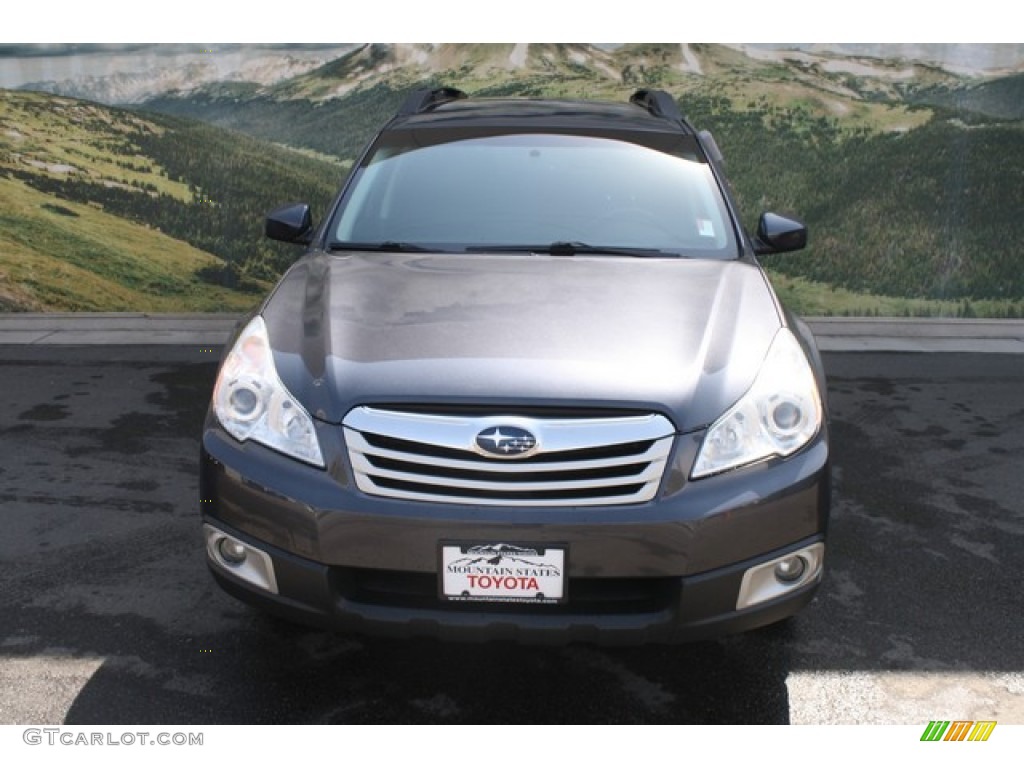 2011 Outback 2.5i Premium Wagon - Graphite Gray Metallic / Off Black photo #7