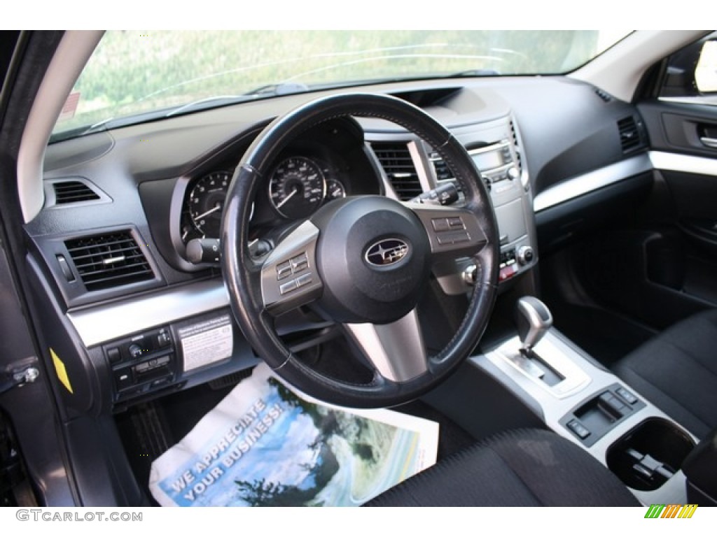 2011 Outback 2.5i Premium Wagon - Graphite Gray Metallic / Off Black photo #9
