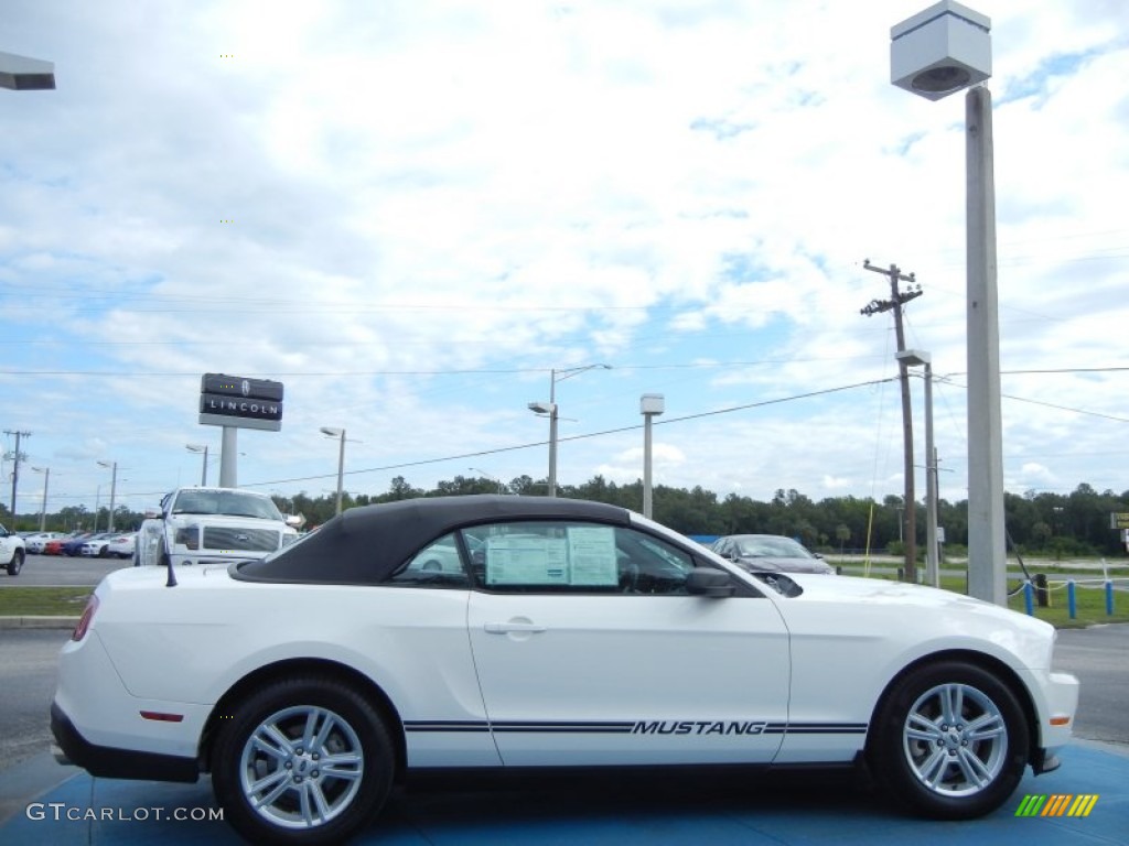 2012 Mustang V6 Convertible - Performance White / Charcoal Black photo #6