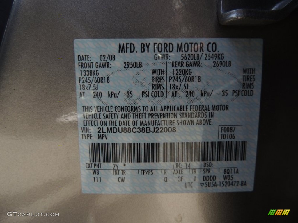 2008 MKX AWD - Vapor Silver Metallic / Charcoal Black photo #27