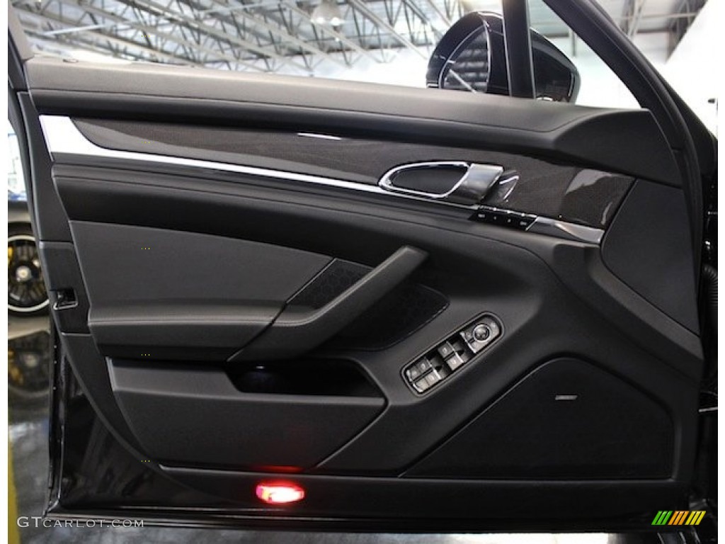 2012 Porsche Panamera 4 Black Door Panel Photo #80767722